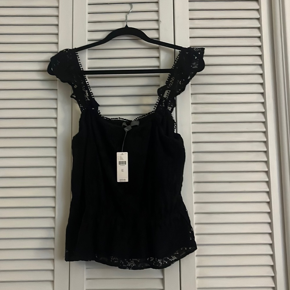 Black Lace Top NWT
